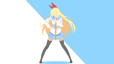 Minimalist Chitoge Kirisaki Anime Minimal Wallpaper 4K 16000x9000 Minimalist, Hd, Wallpaper, Of, Chitoge, Kirisaki, From, The, Anime, Nisekoi, Featuring, Her, White, Gray, Ultrawide, 4k