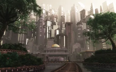 Fantasy Cityscape Towering Wallpaper 4K, World category