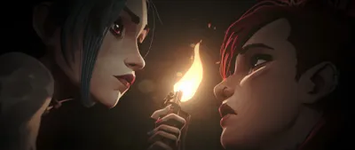 Show Arcane Two Characters Wallpaper 4K, Abstract category
