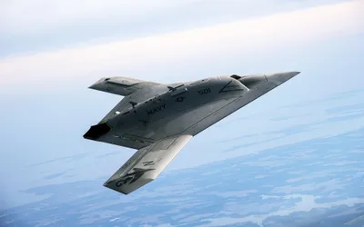 Northrop Grumman 47b Military Technology Wallpaper 4K 3840x2400 A, Northrop, Grumman, X-47b, Military, Aircraft, Soars, Through, Sky, Showcasing, Sleek, Design, White, Ultrawide, 4K