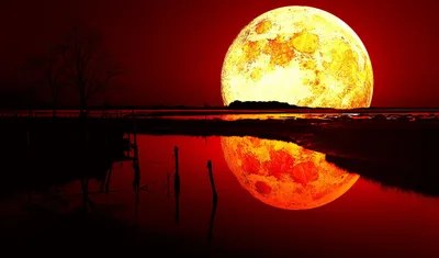 Blood Moon Cave Space Wallpaper 4K 2880x1695