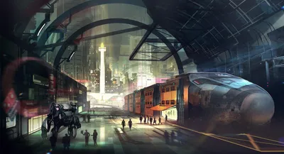 Calm Sci Wallpaper Technology Wallpaper 4K 3102x1680 Hd, Sci-fi, Cityscape, Featuring, A, Futuristic, Train, Station, Advanced, Technology, Towering, Structures, White, Gray, Ultrawide, QHD