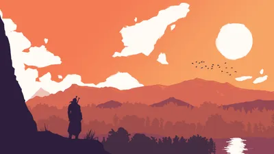 Calm Silhouette Wallpaper Nature Wallpaper 4K 2560x1440 Hd, Desktop, Wallpaper, Featuring, A, Silhouette, Of, Character, Witcher, Wild, Hunt, Standing, Orange, Ultrawide, QHD