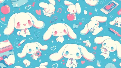 Cute Pattern Cinnamoroll Sanrio Anime Abstract Wallpaper 4K 2912x1632 Hd, Wallpaper, Featuring, A, Cute, Pattern, Of, Cinnamoroll, Sanrio, Anime, Character, Hearts, White, Ultrawide, QHD