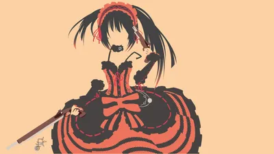 Minimalist Kurumi Tokisaki Anime Minimal Wallpaper 4K 3840x2160 Minimalist, Hd, Wallpaper, Featuring, Kurumi, Tokisaki, From, The, Anime, Date, Live, Showcasing, White, Brown, Ultrawide, 4k
