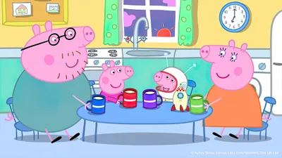 Peppa Pig Her Abstract Wallpaper 4K 2560x1440 Hd, Desktop, Wallpaper:, Featuring, Peppa, Pig, And, Her, Family, Dining, Table, Colorful, White, Ultrawide, QHD