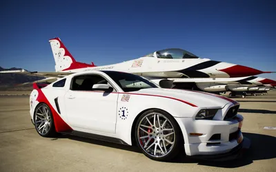 Vivid Mustang Wallpaper Nature Wallpaper 4K 1920x1200 A, Ford, Mustang, Gt, In, White, With, Red, Accents, Parked, Beside, Sleek, Ultrawide, Full HD