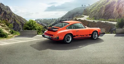 Epic Orange Wallpaper Cars Wallpaper 4K 3000x1560 An, Orange, Porsche, 911, Carrera, Is, Parked, On, Winding, Road, Surrounded, Scenic, White, Gray, Ultrawide, QHD