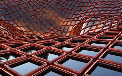Vibrant Cgi Abstract Abstract Wallpaper 4K 1920x1200 A, Vibrant, Cgi, Abstract, 3d, Design, Featuring, Grid-like, Structure, Reflective, Surfaces, Creating, Gray, Ultrawide, Full HD