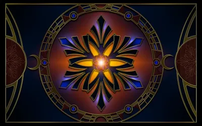 Dark Abstract Wallpaper Abstract Wallpaper 4K 2560x1600 Abstract, Fractal, Design, With, Vibrant, Blue, Gold, And, Orange, Hues, Forming, Symmetrical, Brown, Ultrawide, QHD
