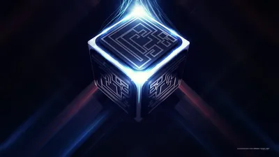 Sleek Abstract Wallpaper Abstract Wallpaper 4K 2560x1440 Abstract, Artistic, Hd, Desktop, Wallpaper, Featuring, A, Glowing, Cube, Intricate, Maze-like, Patterns, White, Ultrawide, QHD