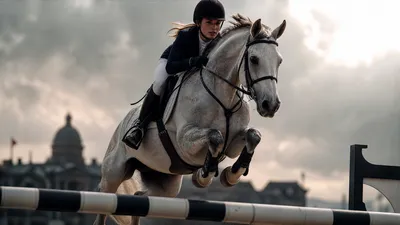 Vibrant Equestrian Wallpaper Nature Wallpaper 4K 3840x2160 Equestrian, 4k, Ultra, Hd, Pc, Desktop, Wallpaper, And, Rider, White, Horse, Clearing, Gray, Ultrawide