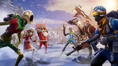 Dreamy Fortnite Wallpaper Nature Wallpaper 4K 3840x2160 Hd, Desktop, Wallpaper, Of, A, Fortnite, Winter-themed, Battle, Scene, Featuring, Various, Characters, Gray, White, Ultrawide, 4k