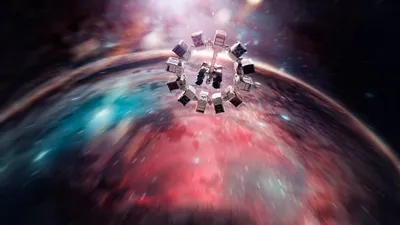 Golden Space Wallpaper Space Wallpaper 4K 1920x1080 A, Stunning, Hd, Desktop, Wallpaper, Featuring, Space, Scene, Movie, Interstellar, Showcasing, Circular, White, Brown, Gray, Ultrawide, Full HD