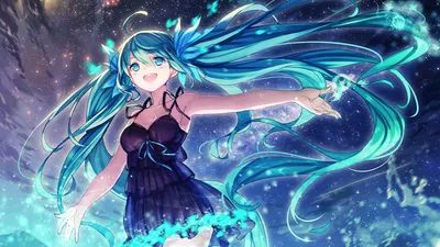 Bright Hatsune Wallpaper Wallpaper 4K, Space category