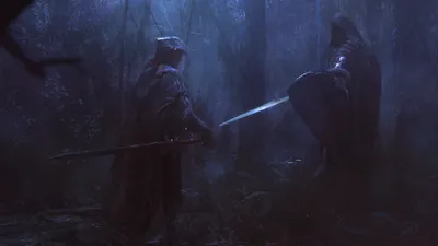 Dreamy Fantasy Wallpaper Fantasy Wallpaper 4K 1920x1080 A, Fantasy, Warrior, Stands, Poised, For, Battle, In, Shadowy, Forest, Wielding, Sword, Brown, Ultrawide, Full HD
