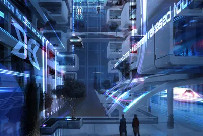 Radiant Futuristic Wallpaper Technology Wallpaper 4K 3000x2012 Futuristic, Sci-fi, Cityscape, Featuring, Glowing, Digital, Signs, And, Towering, Structures, Designed, High-definition, Brown, Landscape, QHD