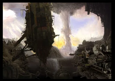 Dramatic Sci Cityscape Towering Wallpaper 4K, World category