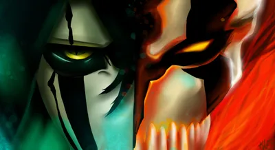 Ulquiorra Cifer Ichigo Kurosaki Anime Abstract Wallpaper 4K 2429x1326 Hd, Desktop, Wallpaper:, Featuring, Ulquiorra, Cifer, And, Ichigo, Kurosaki, Anime, Bleach, Showcasing, Orange, Gray, Purple, Ultrawide, Full HD