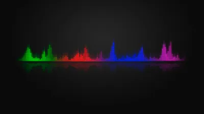 Golden Colorful Wallpaper Abstract Wallpaper 4K 3840x2160 Colorful, Equalizer, Bars, In, Green, Red, Blue, And, Purple, Against, Black, Abstract, Ultrawide, 4k