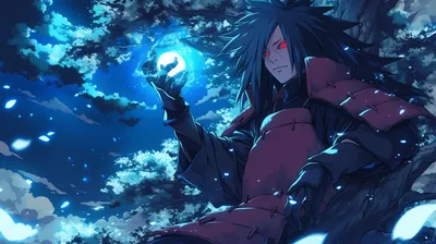 Calm Madara Wallpaper Black/Dark Wallpaper 4K 2912x1632 Hd, Wallpaper:, Of, Madara, Uchiha, From, Naruto, Holding, Glowing, Orb, Set, Against, Brown, White, Red, Ultrawide, QHD