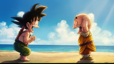 Dragon Ball Anime Kid Nature Wallpaper 4K 1920x1080 Hd, Pc, Desktop, Wallpaper, Dragon), Ball, Anime, Of, Kid, Goku, Krillin, Smiling, Green, Gray, Pink, Ultrawide, Full HD