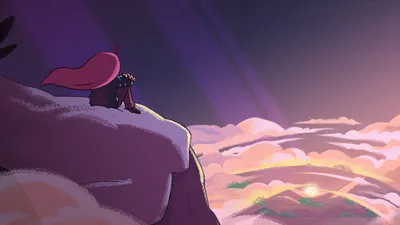 Calm Character Wallpaper Nature Wallpaper 4K 1920x1080 Hd, Pc, Desktop, Wallpaper, Featuring, A, Character, From, Video, Game, Celeste, Sitting, Gray, Ultrawide, Full HD