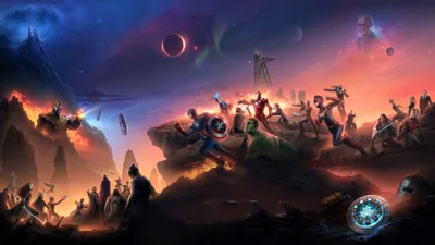 Vibrant Epic Wallpaper Abstract Wallpaper 4K 3840x2160 Hd, Desktop, Wallpaper, And, Background, Featuring, An, Epic, Battle, Scene, Movie, Avengers, Brown, Ultrawide, 4k