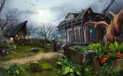 Dreamy Fantasy Wallpaper Nature Wallpaper 4K 1920x1200 Hd, Fantasy, Pc, Desktop, Wallpaper, Featuring, An, Eerie, Mystical, House, Surrounded, Twisted, White, Ultrawide, Full HD