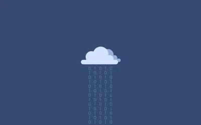 Minimalist Cloud Design Falling Binary Wallpaper 4K, Minimal category