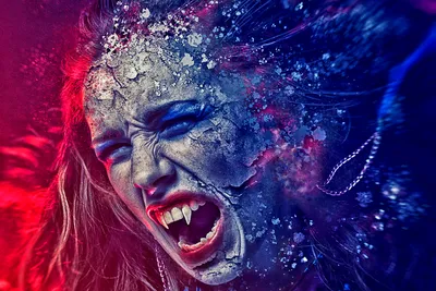 Bright Dark Wallpaper Fantasy Wallpaper 4K 1920x1280 Hd, Dark, Fantasy, Wallpaper, Featuring, A, Fierce, Vampire, Face, Fangs, Cracked, Textured, Gray, Brown, Landscape, Full HD