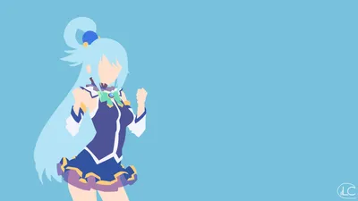 Minimalist Aqua Anime Konosuba Minimal Wallpaper 4K 1920x1080 Minimalist, Hd, Desktop, Wallpaper, Featuring, Aqua, From, The, Anime, Konosuba, God, Blessing, Gray, White, Blue, Ultrawide, Full HD