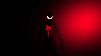Dark Minimalist Wallpaper Minimal Wallpaper 4K 3840x2160 Minimalist, Spider-man, Comic, Design, With, Glowing, Eyes, And, Spider, Emblem, Set, Against, Brown, Red, Ultrawide, 4k