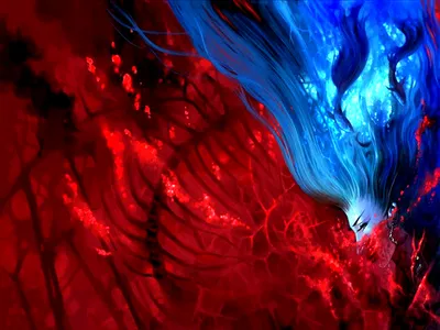 Bright Fantasy Wallpaper Fantasy Wallpaper 4K 1600x1200 Hd, Fantasy, Wallpaper:, Of, A, Woman, With, Blue, Hair, Against, Vibrant, Red, Brown, Landscape