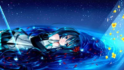 Anime Hatsune Miku Vocaloid Space Wallpaper 4K 2300x1300 Hd, Anime, Desktop, Wallpaper, Featuring, Hatsune, Miku, From, Vocaloid, Lying, Cosmic, Starry, Brown, Ultrawide, Full HD