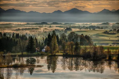 Bold Misty Wallpaper Nature Wallpaper 4K 2048x1365 Hd, Desktop, Wallpaper, Featuring, A, Misty, Landscape, With, Mountains, Trees, Reflecting, Tranquil, Gray, Ultrawide, Full HD