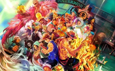 Characters Anime One Abstract Wallpaper 4K 1920x1200 An, Hd, Desktop, Wallpaper, Featuring, Characters, From, The, Anime, One, Piece, Tony, Red, Orange, Purple, Ultrawide, Full HD