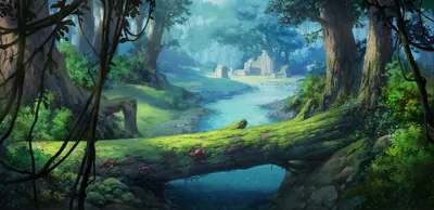 Vibrant Fantasy Forest Towering Trees Nature Wallpaper 4K 3840x1866 Hd, Pc, Desktop, Wallpaper, Featuring, A, Vibrant, Fantasy, Forest, Towering, Trees, Moss-covered, Green, Gray, Ultrawide, 4k