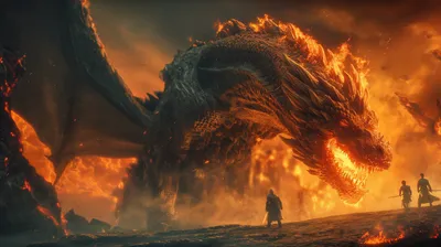 Fantasy Massive Fiery Wallpaper 4K, Fantasy category