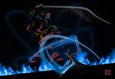 Epic Depicting Wallpaper Abstract Wallpaper 4K 1440x990 Hd, Pc, Desktop, Wallpaper, Depicting, Kirito, From, Sword, Art, Online, Engaged, Battle, Black, Landscape