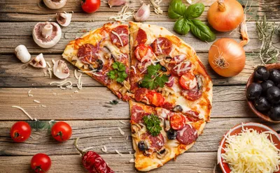 Mushroom Tomato Still Life Food Abstract Wallpaper 4K 2200x1364 Mushroom, Tomato, Still, Life, Food, Pizza, Hd, Desktop, Gray, Ultrawide, Full HD