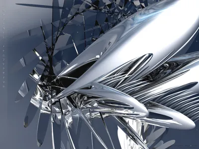 Abstract Cgi Reflective Shapes Abstract Wallpaper 4K 1600x1200 Abstract, Cgi, Desktop, Wallpaper, Featuring, Reflective, Shapes, Intricate, Patterns, Textures, Shades, Blue, White, Gray, Landscape