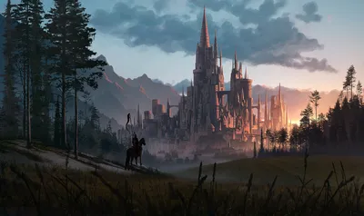 Majestic Fantasy Castle Fantasy Wallpaper 4K 1920x1140 Hd, Desktop, Wallpaper:, And, Background, Featuring, A, Majestic, Fantasy, Castle, Bathed, Twilight, Gray, Ultrawide, Full HD