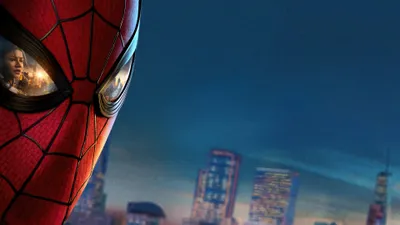 Dreamy Close Wallpaper World Wallpaper 4K 3840x2160 Close-up, Of, Spider-man, Mask, Against, A, Dusk, City, Skyline, Brand, New, Day, Gray, Ultrawide, 4k