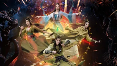 Dark Four Wallpaper Fantasy Wallpaper 4K 3840x2160 4k, Ultra, Hd, Pc, Desktop, Wallpaper, And, Background, Four, Robed, Fantasy, Warriors, Brown, Gray, Ultrawide