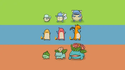 Golden Adorable Wallpaper Abstract Wallpaper 4K 1920x1080 Hd, Desktop, Wallpaper, Featuring, Adorable, Simplified, Versions, Of, Pok, Mon, Squirtle, Charmander, Gray, Pink, Orange, Ultrawide, Full HD