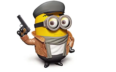 Minion Despicable Dressed Leather Abstract Wallpaper 4K 1920x1200 Hd, Desktop, Wallpaper, Featuring, A, Minion, From, Despicable, Dressed, Leather, Jacket, Holding, White, Ultrawide, Full HD