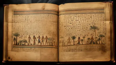 Crisp Ancient Wallpaper Abstract Wallpaper 4K 2184x1224 Hd, Desktop, Wallpaper, Featuring, An, Ancient, Book, With, Egyptian, Hieroglyphs, Illustrations, Gray, Orange, Ultrawide, Full HD
