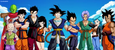 Radiant Goten Wallpaper Fantasy Wallpaper 4K 2950x1300 Hd, Desktop, Wallpaper, Featuring, Goten, Bulla, Pan, Dende, Trunks, Vegeta, Krillin, Gohan, Green, Pink, Red, Ultrawide, QHD
