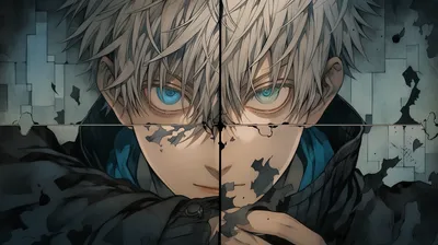 Epic Satoru Wallpaper Abstract Wallpaper 4K 2912x1632 Hd, Desktop, Wallpaper, Featuring, Satoru, Gojo, From, Jujutsu, Kaisen, Anime, Cracked, Glass, Gray, Ultrawide, QHD
